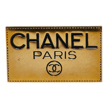 Top Quality Chanel Logo Plate Coco Mark Brooch Gold Plated