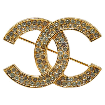 Top Quality Chanel Coco Mark Brooch Gold Plated Rhinestone