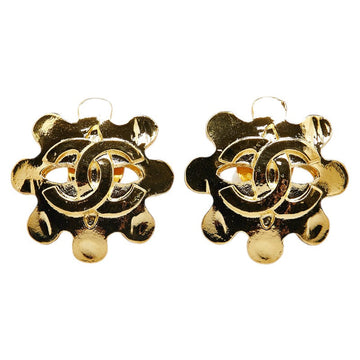 Top Quality Chanel   Coco Mark Flower Earrings Gold