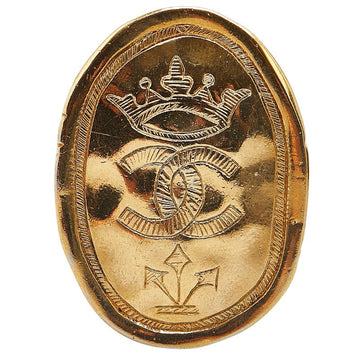 Top Quality Chanel Coco Mark Crown Motif Brooch Gold