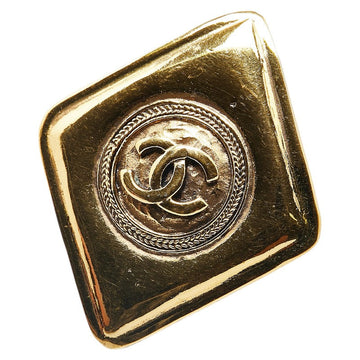 Top Quality Chanel   Coco Mark Rhombus Brooch Gold