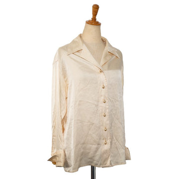 Top Quality Chanel Silk Long Sleeve Shirt with Pearl Button