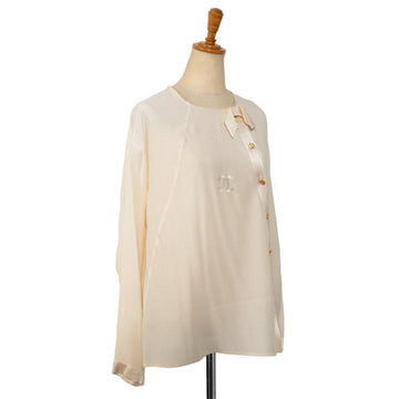 Top Quality Chanel Silk Ribbon Embroidery Long Sleeve Shirt