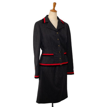 Top Quality Chanel Wool Cotton Silk Jacket Skirt Set
