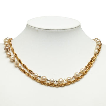 Top Quality Chanel   Faux Pearl Long Chain Necklace