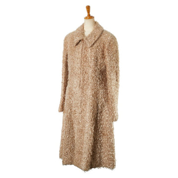 Top Quality Chanel Coco Mark Long Coat Silk Wool Nylon