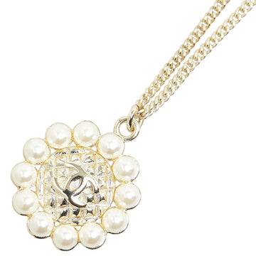 Top Quality Chanel Coco Mark Chain Necklace Gold Plated Pearl