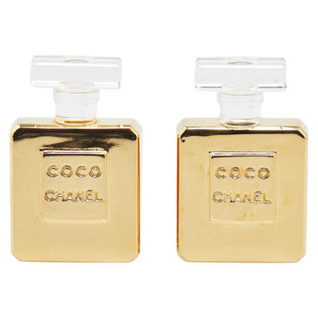 Top Quality Chanel Logo Perfume Bottle Earrings Gold