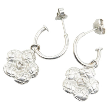 Top Quality Chanel Camellia Silver Metal Earrings