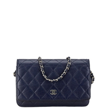 Top Quality Chanel Caviar Skin Chain Wallet Bag
