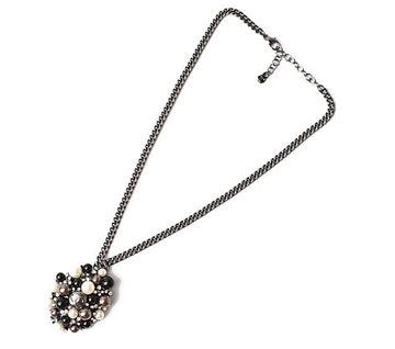 Top Quality Chanel Necklace/Pendant Resin/Faux Pearl/Rhinestone Black/White/Silver