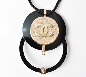 Top Quality Chanel Coco Mark Choker/Necklace Black/Gold Rhinestone Special Edition