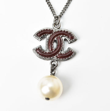 Top Quality Chanel 2way Necklace/Pendant with Coco Mark and Pearl Motif