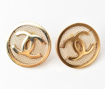 Top Quality Chanel Circle Motif Logo/CC Gold Metal Earrings