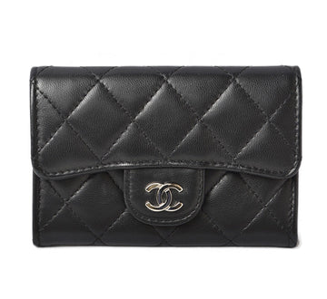 Top Quality Chanel Lambskin Coin/Card Case Black/Bordeaux