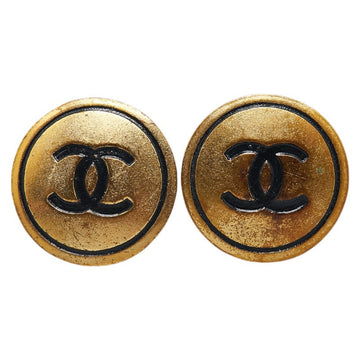 Top Quality Chanel   Coco Mark Button Motif Clip-On Earrings Gold Plated