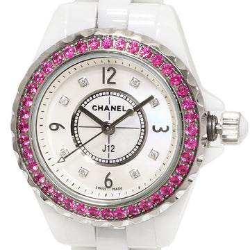 Top Quality Chanel J12 Ceramic Pink Sapphire Quartz Watch