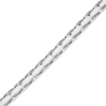Top Quality Chanel White Gold Ceramic Diamond Bracelet J2931
