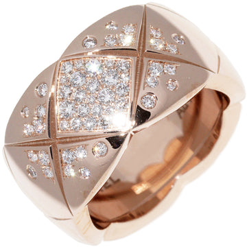 Top Quality Chanel K18 Beige Gold Diamond Coco Crush Ring