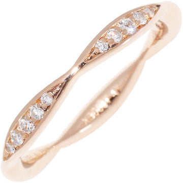 Top Quality Chanel K18PG Diamond Camellia Collection Half Eternity Ring