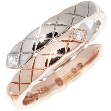 Top Quality Chanel K18 Gold Diamond Coco Crush Ring
