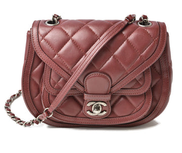 Top Quality Chanel Lambskin Chain Shoulder Saddle Bag