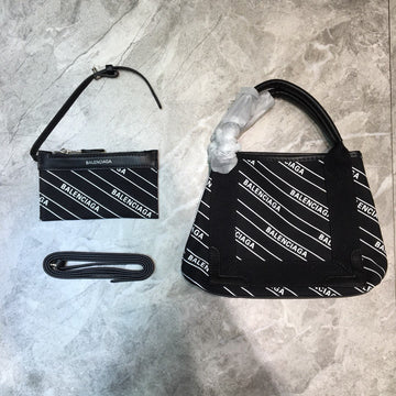 BLN-Ciaga Navy XS Tote Bag In Black, For Women,  Bags 12.6in/32Luxe Carry