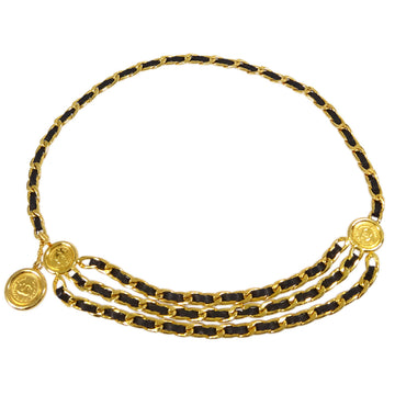 Top Quality Chanel Medallion Chain Belt Black 94A Small New