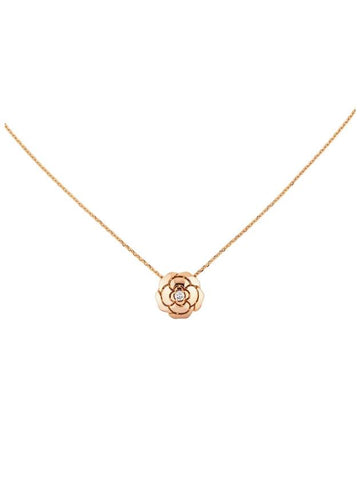 Extrait De Camelia 18K Necklace Pink Gold Chanel