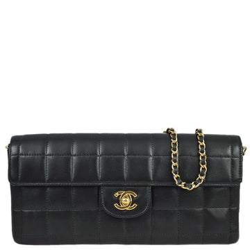 Top Quality Chanel Black Lambskin Choco Bar Shoulder Bag