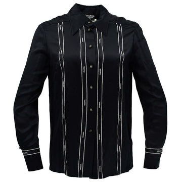 Top Quality Chanel Blouse Shirt Black 94A #38