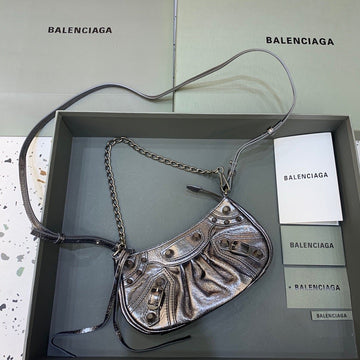 BLN-Ciaga Le Cagole Mini Bag With Chain In Grey, For Women,  Bags 8.2in/21Luxe Carry