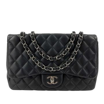 Top Quality Chanel - Jumbo Classic New CC Quilted Black Lambskin Shoulder Bag / Crossbody