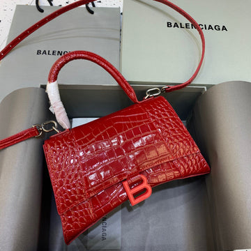 BLN-Ciaga Hourglass Small Handbag In Red, For Women,  Bags 9in/23Luxe Carry