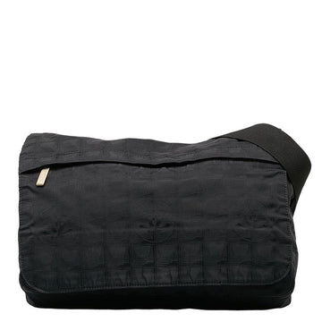 Top Quality Chanel New Label Line Messengers Bag Gold   houlder Bag Black Nylon  CHANEL