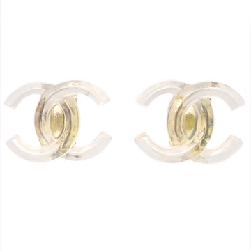 Top Quality Chanel CC Earrings Clip-On Clear 02P
