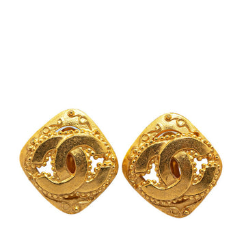 Top Quality Chanel   Coco Mark Rhombus Motif Clip-On Earrings
