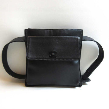 Top Quality Chanel Leather Waist Pouch Black
