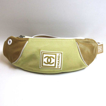Top Quality Chanel Nylon Waist Pouch Body Bag Beige New