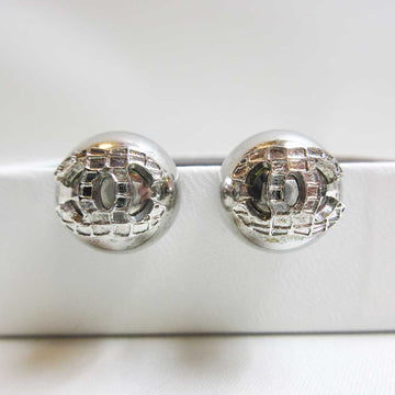 Top Quality Chanel Silver Earrings Coco Mark AB Rank