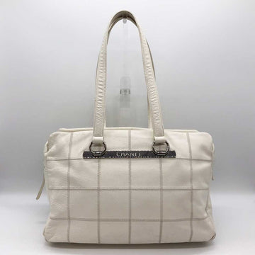 Top Quality Chanel Leather Boston Bag White Chocolate Bar