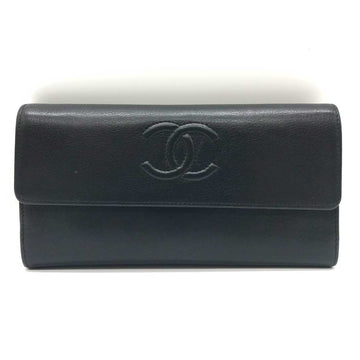 Top Quality Chanel Leather Bifold Long Wallet Black