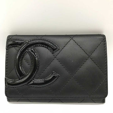 Top Quality Chanel Cambon Line Card Case Black Lambskin