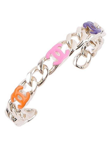 CC Logo Chain Cuff Bracelet Chanel