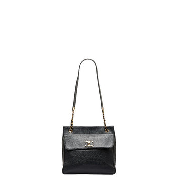 Top Quality Chanel Cocomark Gold  Chain houlder Bag  Bag Black Caviar S  CHANEL