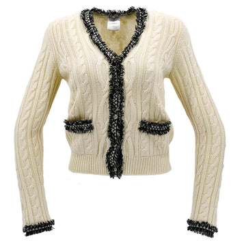 Top Quality Chanel Cardigan Ivory 05C #38