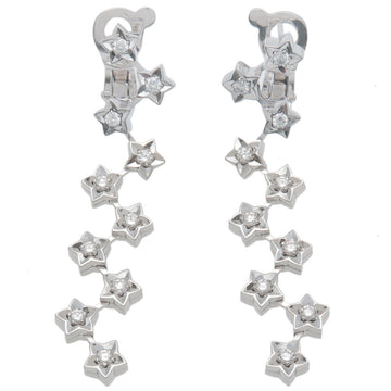 Top Quality Chanel Comet 10Px2 Diamond Earrings K18WG 750WG White Gold