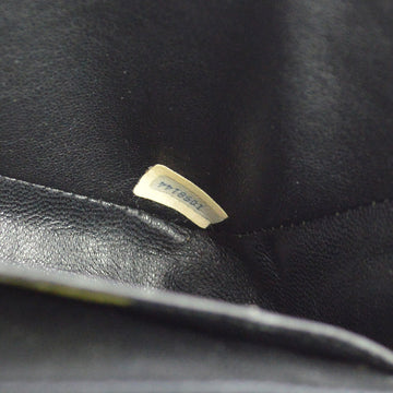 Top Quality Chanel 1989-1991 Black Lizard Chain Shoulder Bag