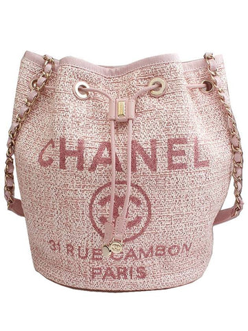 Pink Deauville Bucket Shoulder Bag No 26 Chanel