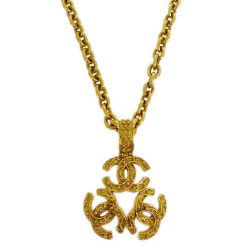 Top Quality Chanel 1994 Filigree Triple CC Gold Necklace